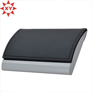 Sostenedores rectangulares de la tarjeta de visita del metal del cuero de la dimensión de una variable de la alta calidad