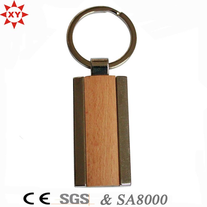 Regalos Keychain de madera en blanco en forma de corazón de la promoción
