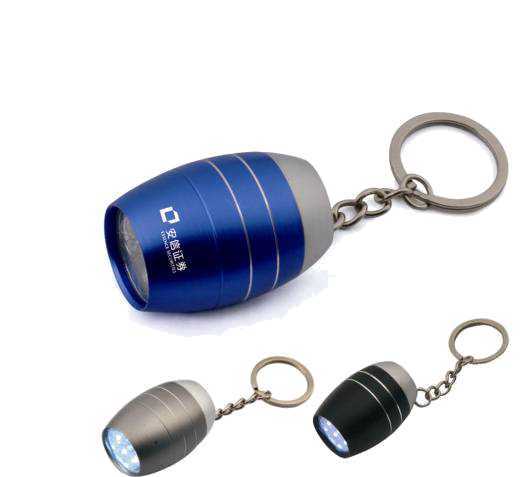 Insignia de Custuom para el regalo promocional LED Keychain ligero