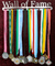 Percha de encargo de la visualización de la percha de la medalla de los deportes de la insignia para la medalla