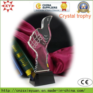 La medalla cristalina del trofeo de la alta calidad para conmemora