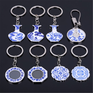 Porcelana azul y blanca Keychain del nuevo producto para los regalos