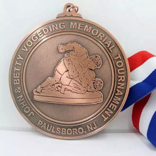 Medallas de cobre del torneo del recuerdo con la cinta