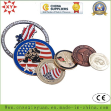monedas militares de cobre amarillo 3D para la insignia del Ejército del EE. UU.