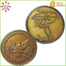 moneda de cobre de encargo del desafío del ejército 3D
