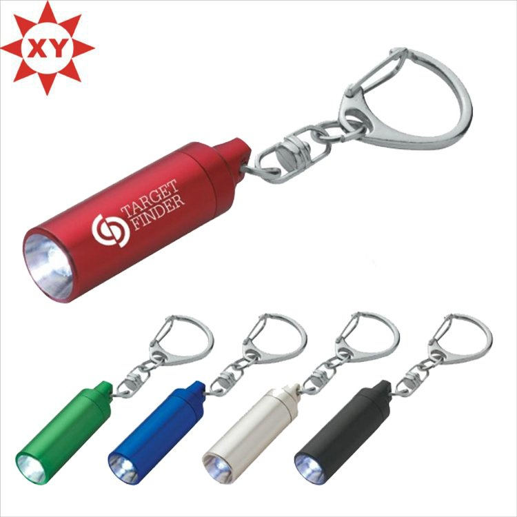 Luz grabada aluminio del LED Keychain para el item de la promoción