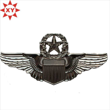 Divisa de plata modificada para requisitos particulares del Pin de metal de la estrella del vuelo