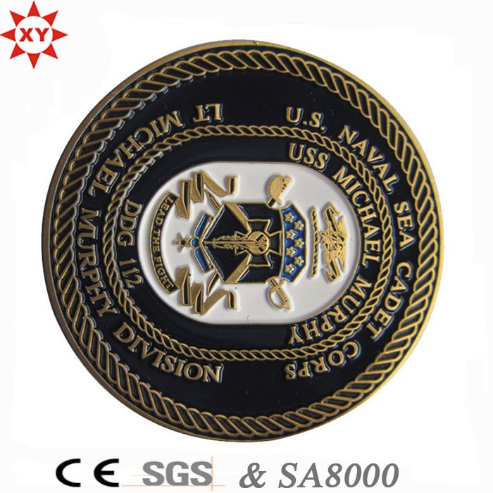 Moneda del metal del desafío del ejército del diseño de la aduana 3D
