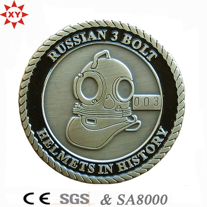 Moneda del metal del desafío del ejército del diseño de la aduana 3D