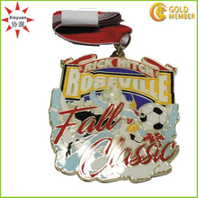 Medalla barata del metal del deporte del fútbol de la venta con la capa de epoxy